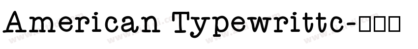 American Typewrittc字体转换